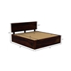 Picture of Xiomara Solid Wood King Size Box Storage Bed In Walnut Finish