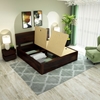 Picture of Xiomara Solid Wood Queen Size Box Storage Bed In Walnut Finish