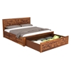 Picture of Keaton Solid Wood King Size Drawer And Box Storage Bed In Brown Finish