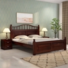 Picture of Sayan Solid Wood Queen Size Non Storage Bed In Walnut Finish