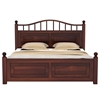 Picture of Sayan Solid Wood Queen Size Non Storage Bed In Walnut Finish