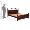 Picture of Sayan Solid Wood Queen Size Non Storage Bed In Walnut Finish