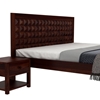 Picture of Venturi Solid Wood Queen Size Non Storage Bed In Walnut Finish