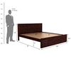 Picture of Venturi Solid Wood Queen Size Non Storage Bed In Walnut Finish