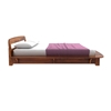 Picture of Wilbur Solid Wood King Size Non Storage Bed In Teak Finish