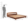 Picture of Wilbur Solid Wood King Size Non Storage Bed In Teak Finish